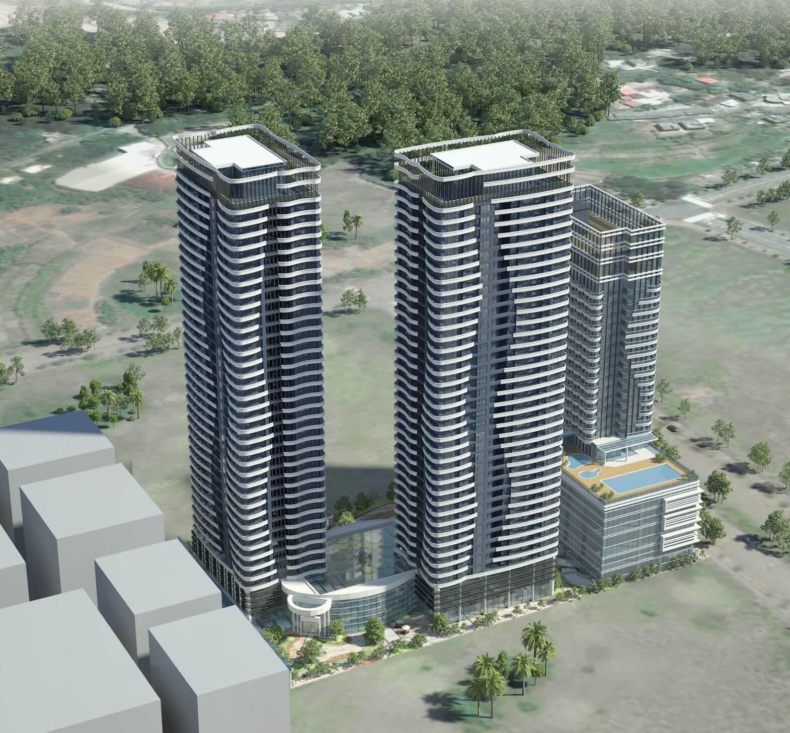 岳泰淡海新市鎮旅館 . 集合住宅